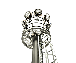 Мачта освещения со стационарной короной МССК ВКК