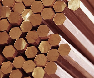 Шестигранник бронзовый БрБ2